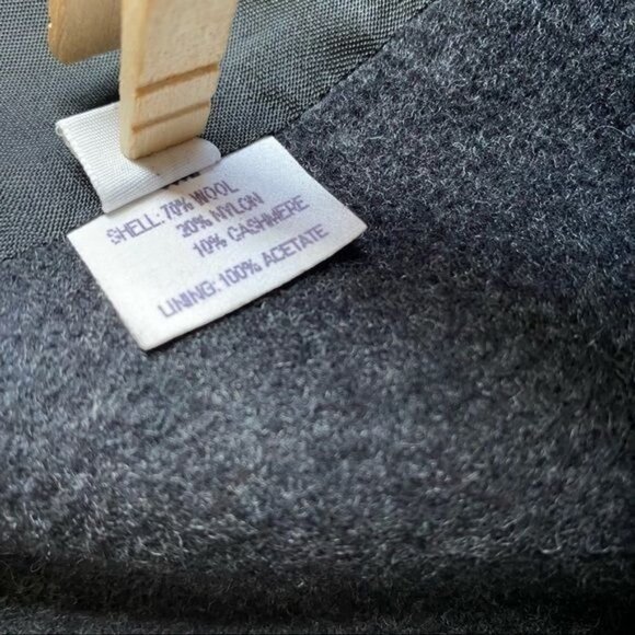 Vintage Forecaster of Boston Full Length Dark Charcoal Wool Cashmere Woman's Coa - Picture 12 of 14